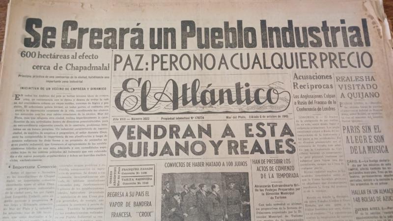 Noticia El Atlantico_Se creará un pueblo industrial_6-10-1945.JPG Noticia El Atlantico_Se creará un pueblo industrial_6-10-1945.JPG